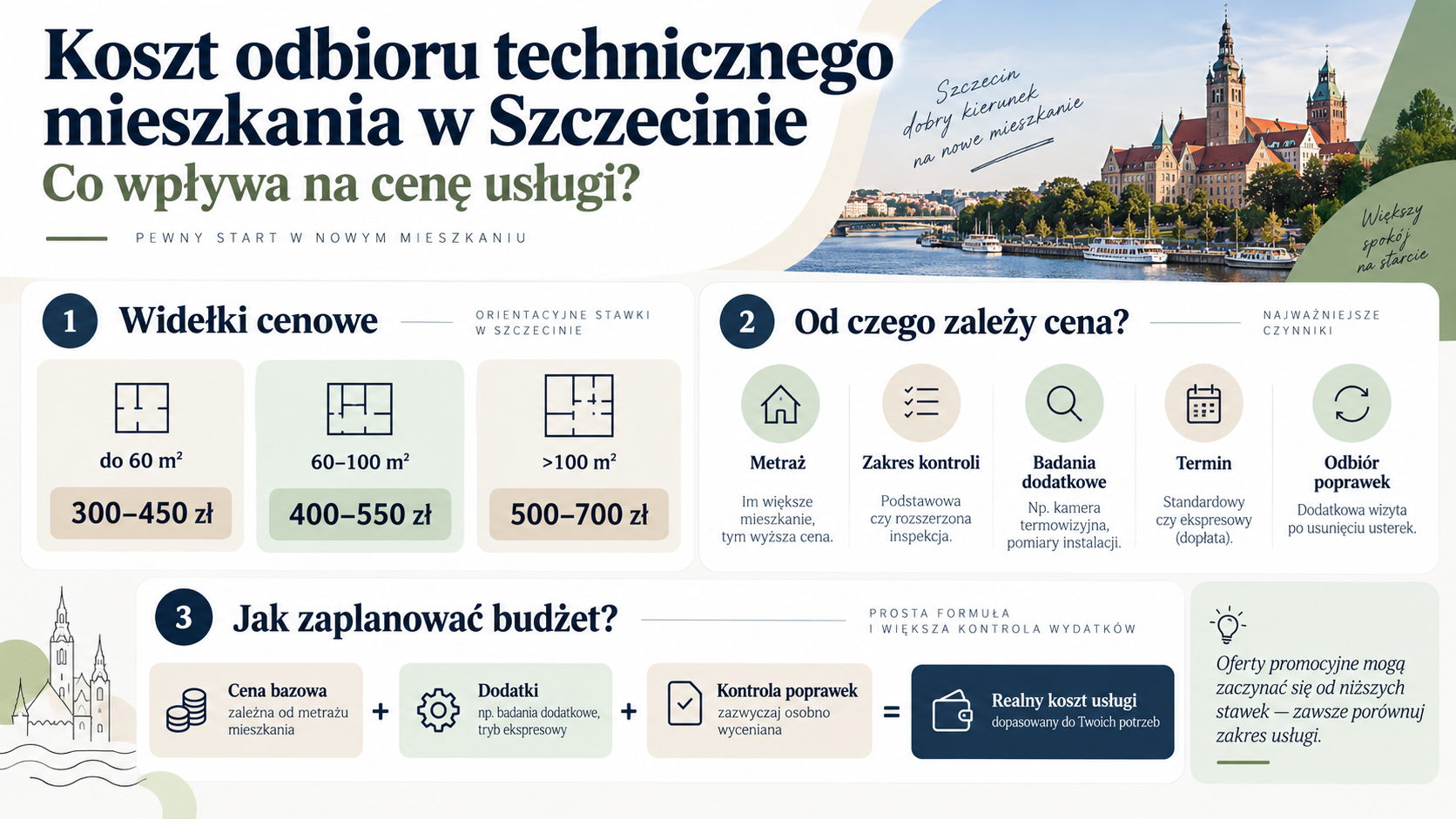 Co składa się na cenę odbioru technicznego mieszkania?